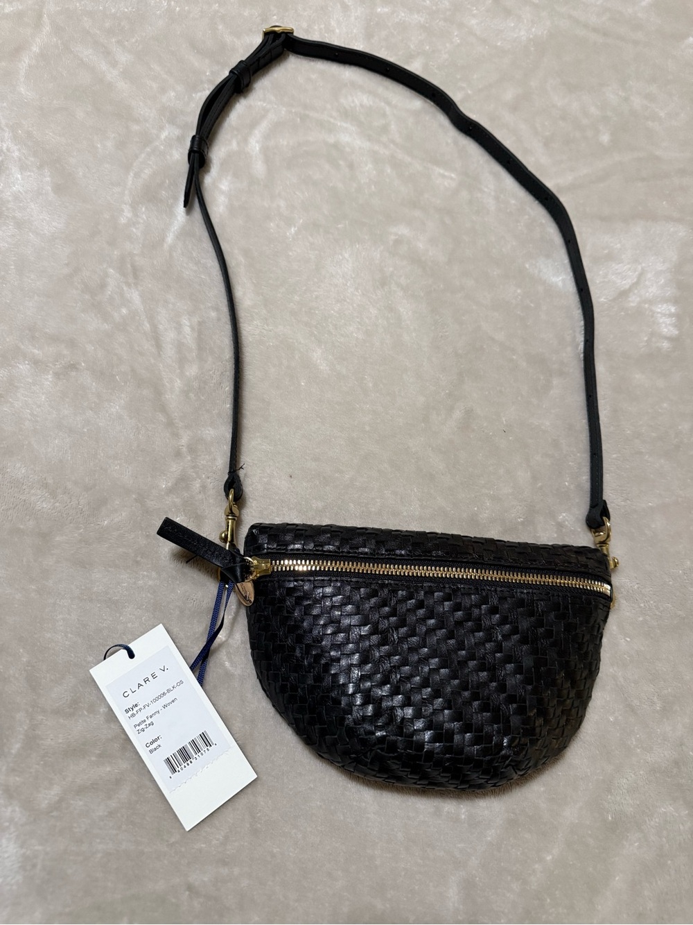 Clare V petite fanny black woven